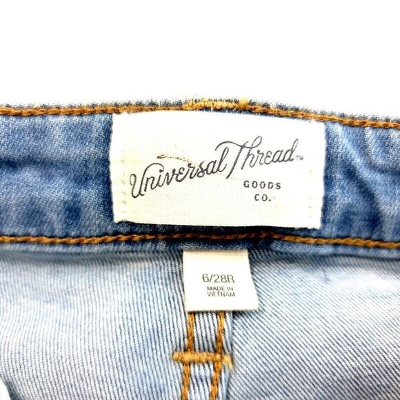 Universal Thread Goods Co. Blue Jeans 6/28R Candiani Denim High Rise Skinny Fact - Picture 5 of 13